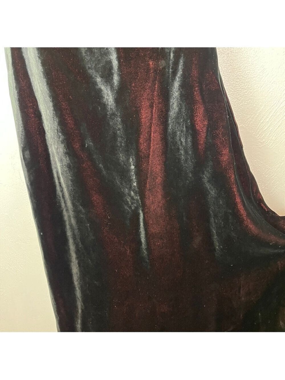 Vintage Emanuel Ungaro Black Velvet Maxi Gown Size 10 - Picture 7 of 8